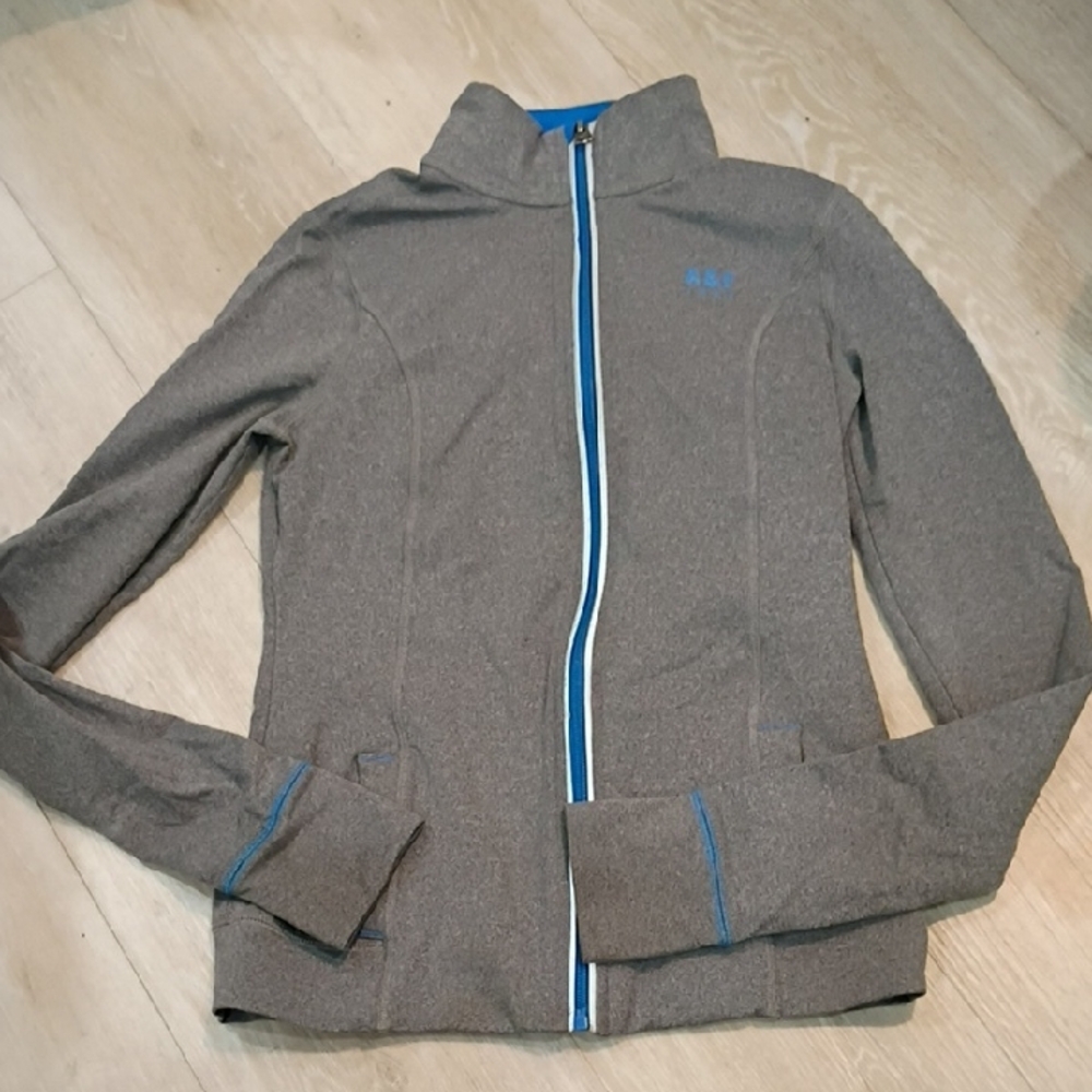 Abercrombie & Fitch Grey Sweater with Blue Trim